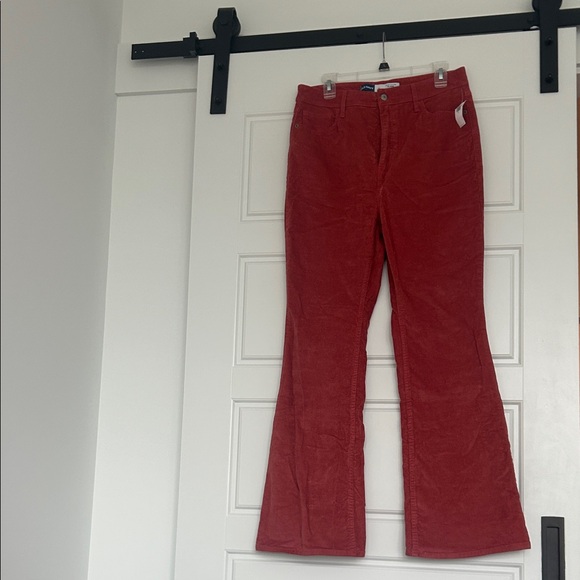 Red/pink Corduroy Flare Pants - Picture 1 of 5